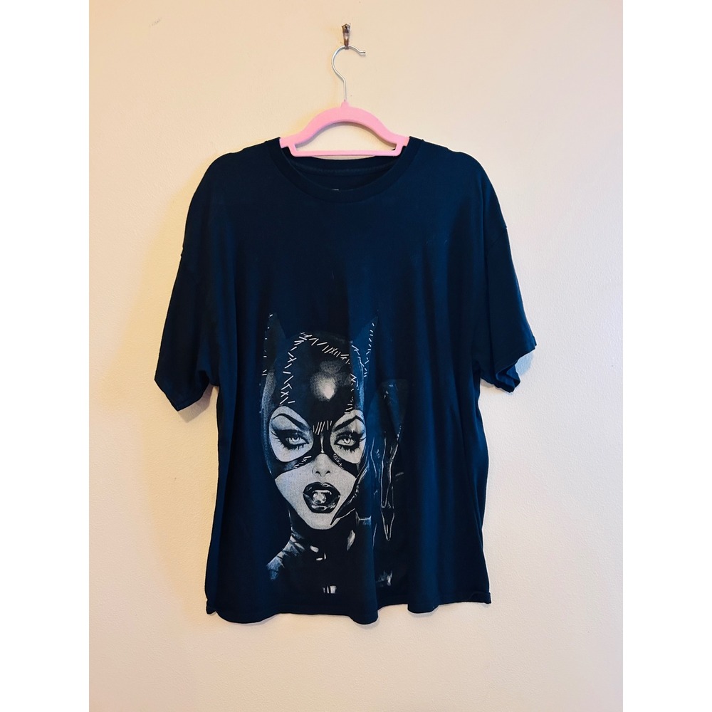 Batman Catwoman Graphic T-Shirt Unisex XL Black Excellent Michelle Pfeiffer Tee